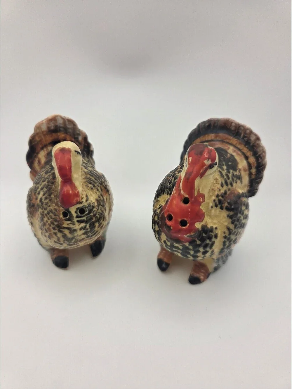 Vintage Ceramic Turkey Salt and Pepper Shakers Set